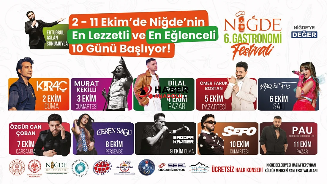 6. Niğde Gastronomi Festivali başlıyor