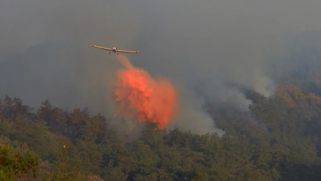 20 helikopter, 14 uçak ile müdahale başladı