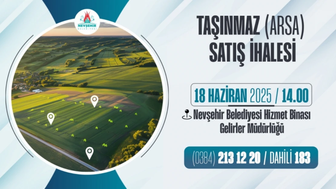 2000 Evler Mahallesi'nde Taşınmaz Satış İhalesi