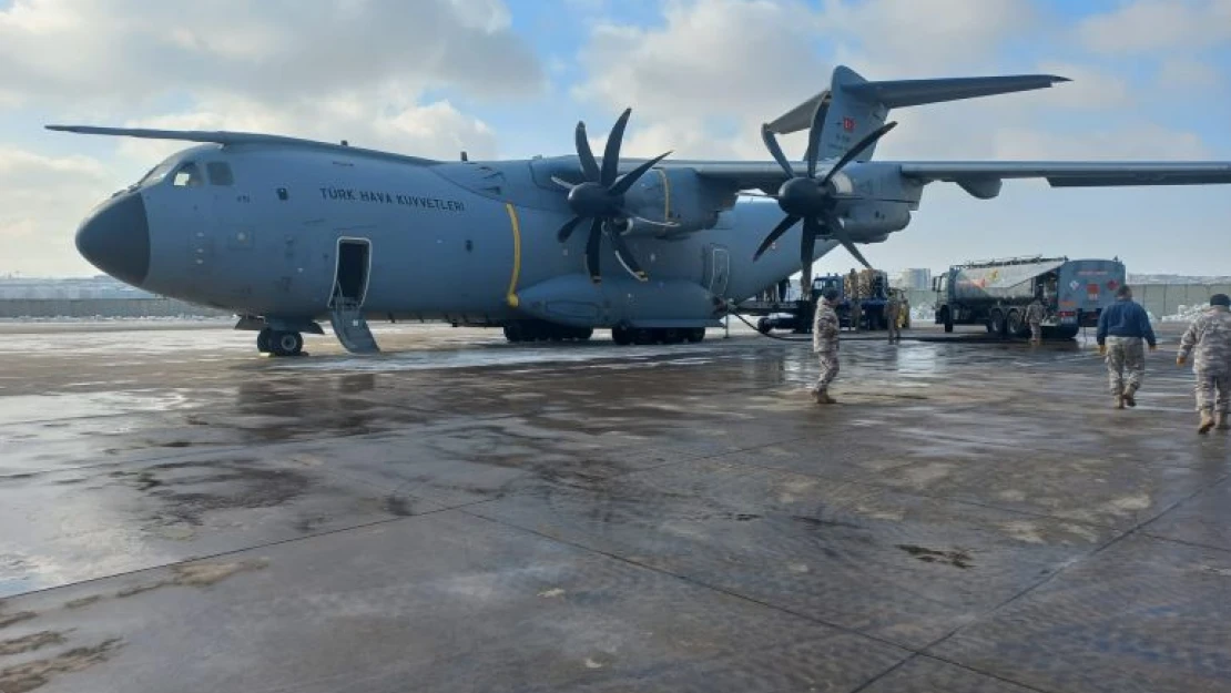 28 ton yardım malzemesi A400M kargo uçağıyla deprem bölgelerine gönderildi