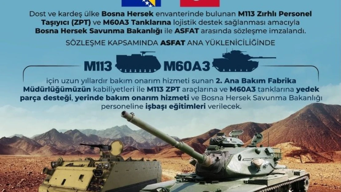 ASFAT, Bosna Hersek Silahlı Kuvvetlerinin bakım onarımını üstlendi