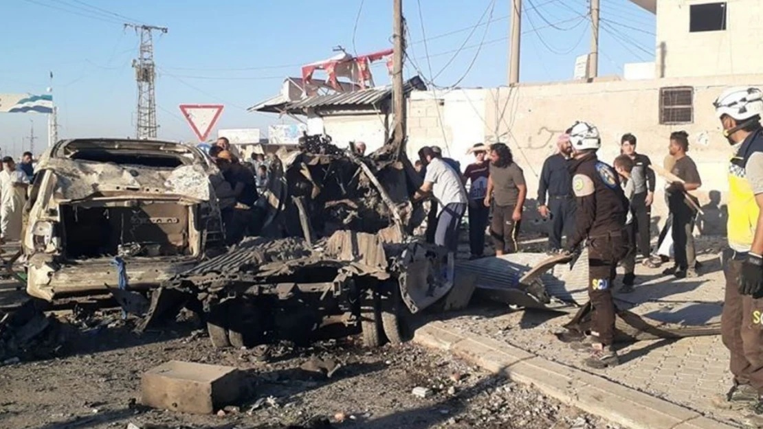 Azez'de bomba yüklü araç patladı