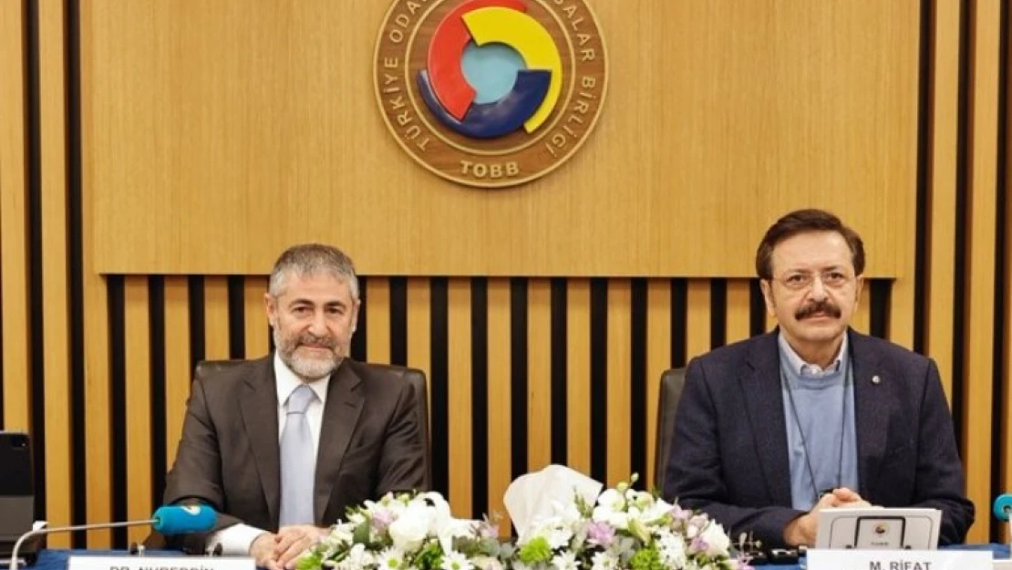 Bakan Nebati, TOBB yönetimiyle bir araya geldi