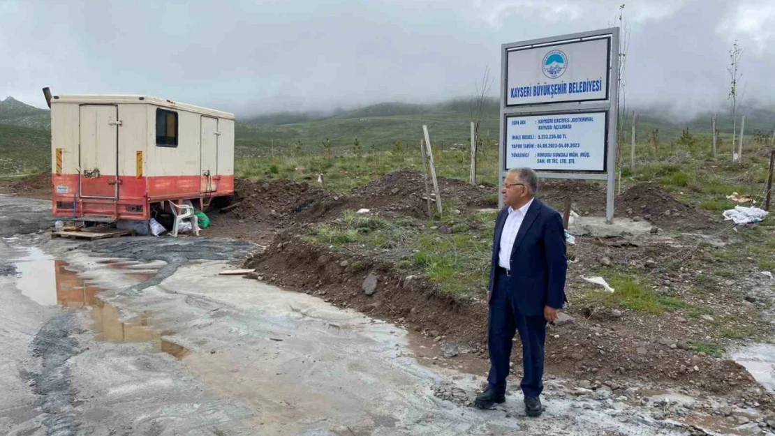 Başkan Büyükkılıç'tan Erciyes'te jeotermal sondaj incelemesi