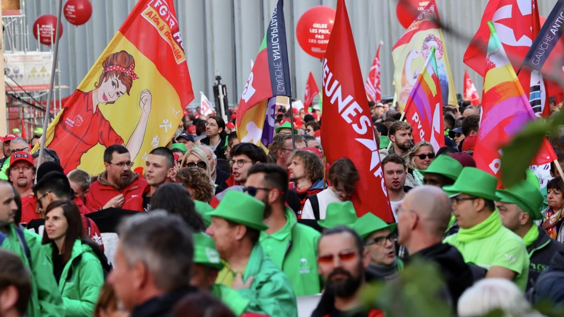 Belçika'da enflasyon ve hayat pahalılığı protesto edildi