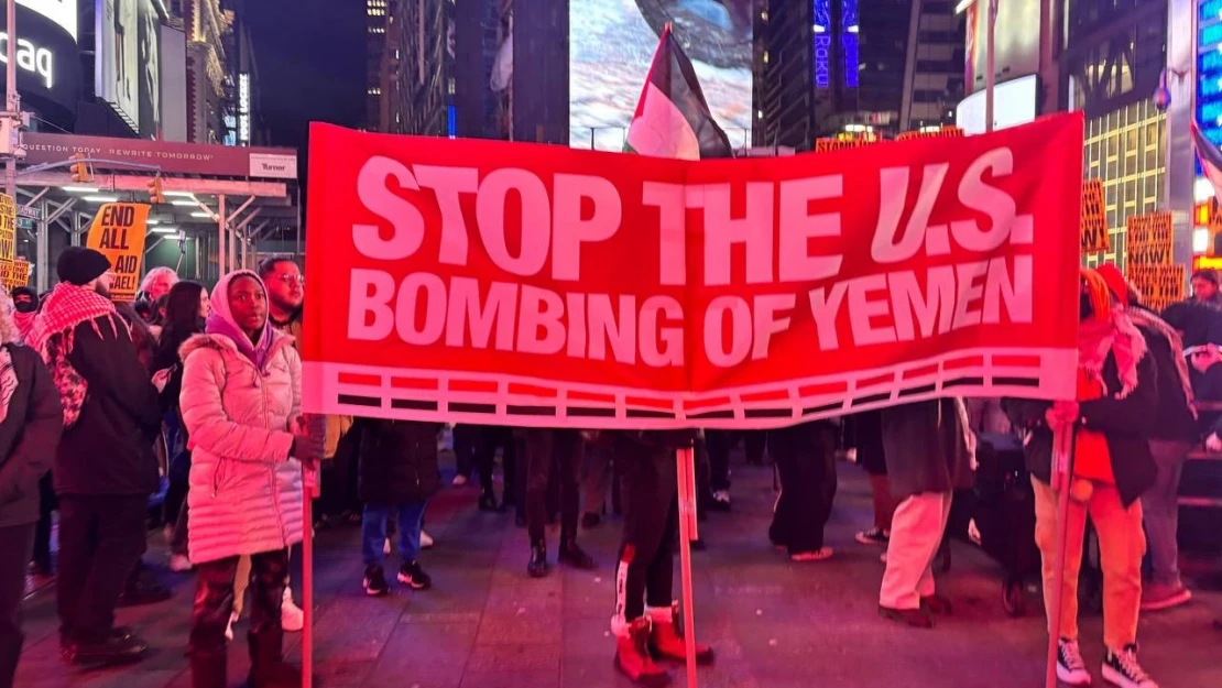 Beyaz Saray ve New York'ta 'Yemen' protestosu