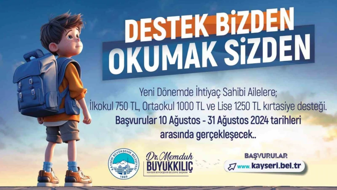 Büyükşehir'in kırtasiye desteği için başvurular başladı