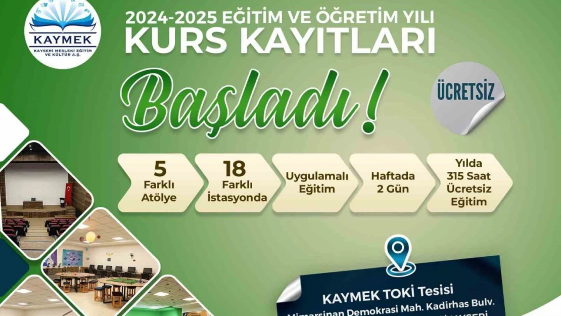 Büyükşehir KAYMEK'in Değer Gençlik Merkezi kurs kayıtları başladı