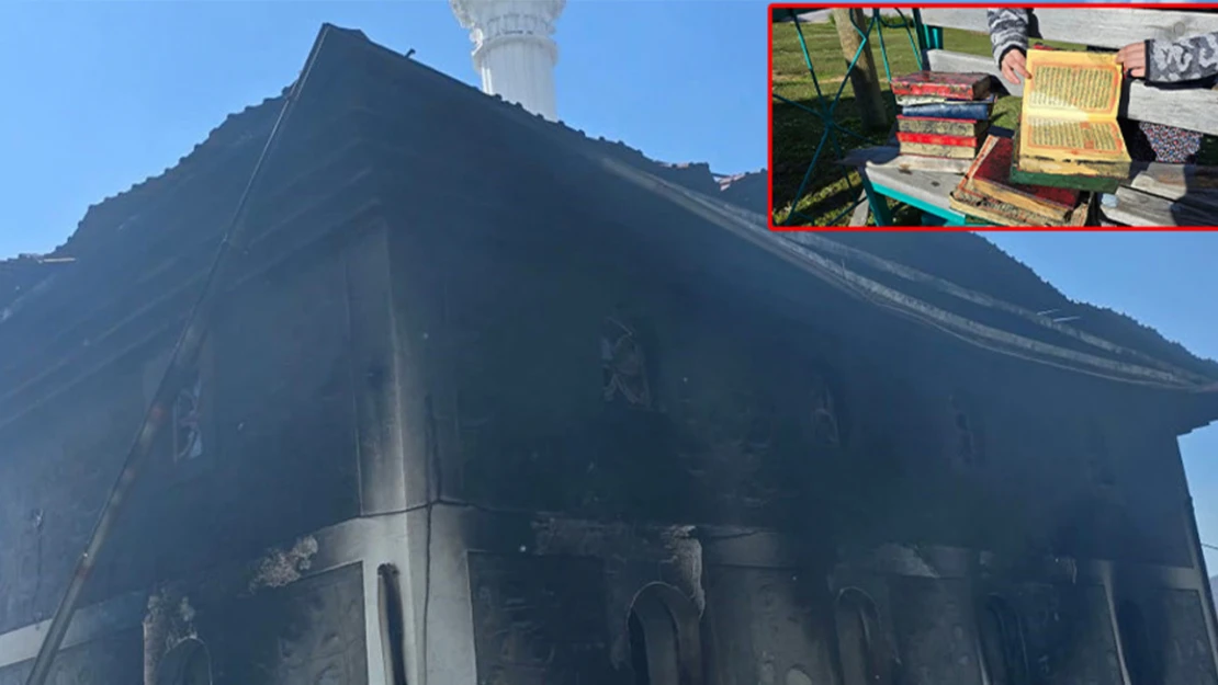 Cami büyük hasar aldı, Kur'an-ı Kerim'ler zarar görmedi