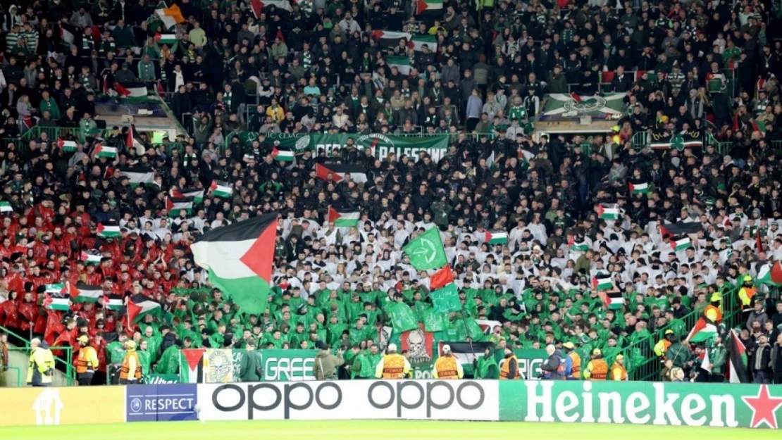 Celtic taraftarından, Filistin'e destek