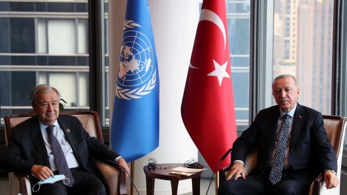 Cumhurbaşkanı Erdoğan,  BM Genel Sekreteri Guterres ile görüştü