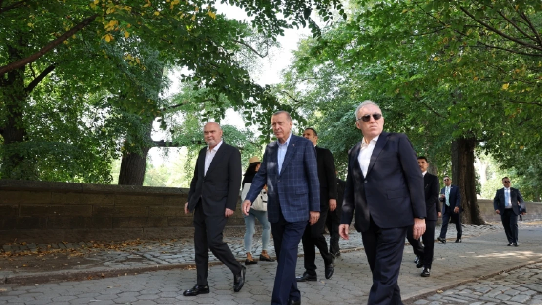 Cumhurbaşkanı Erdoğan, Central Park'ta yürüyüş yaptı