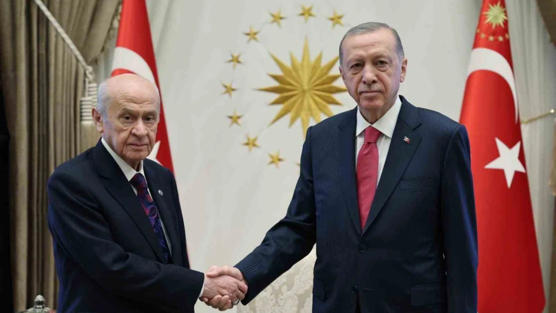 Cumhurbaşkanı Recep Tayyip Erdoğan'ın MHP Genel Başkanı Devlet Bahçeli ile görüşmesi başladı.
