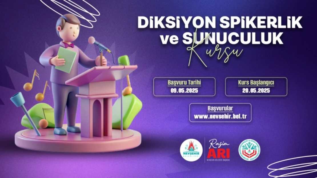 'Diksiyon, Spikerlik ve Sunuculuk' Kursu