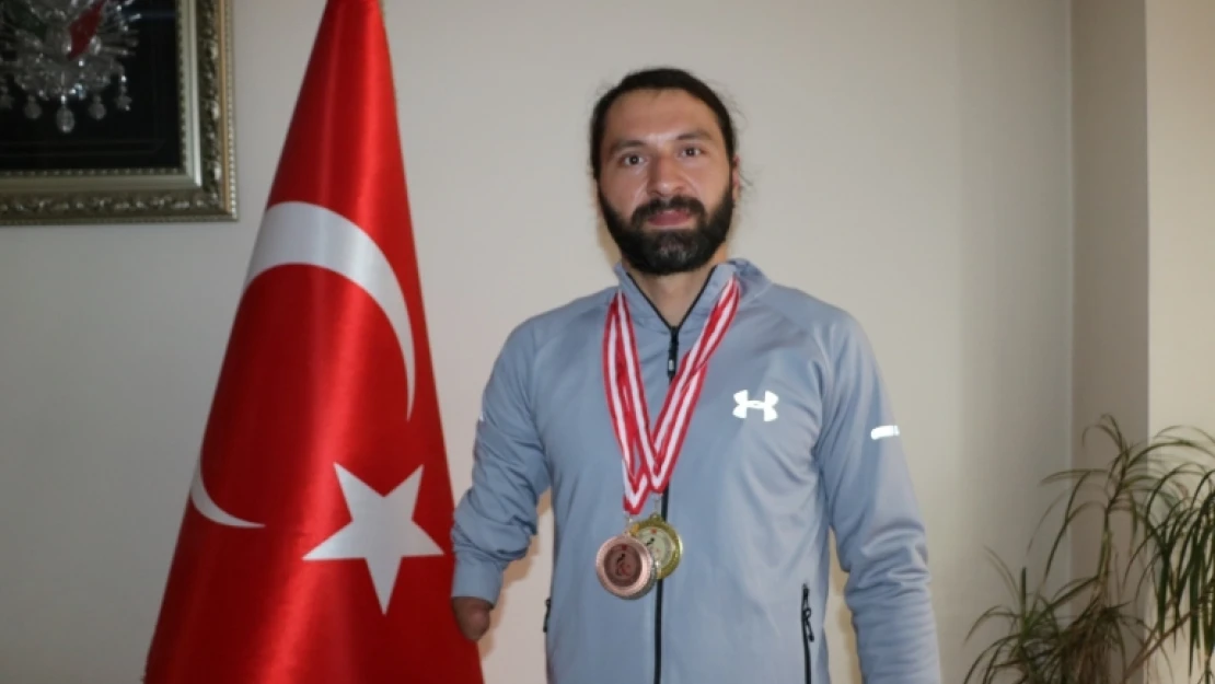 Engelli sporcu azmetti Türkiye 1'incisi oldu