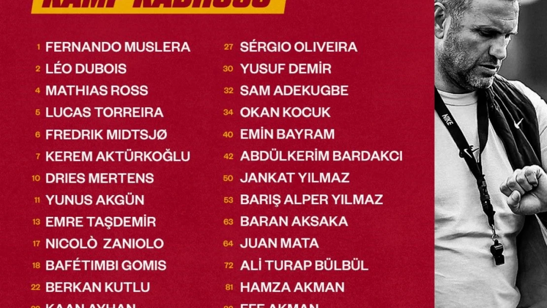 Galatasaray'ın Ankaragücü maçı kamp kadrosu belli oldu