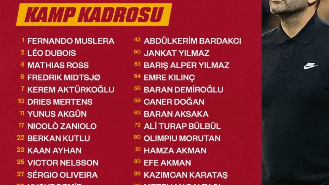 Galatasaray'ın Avusturya hazırlık kampı kadrosu belli oldu