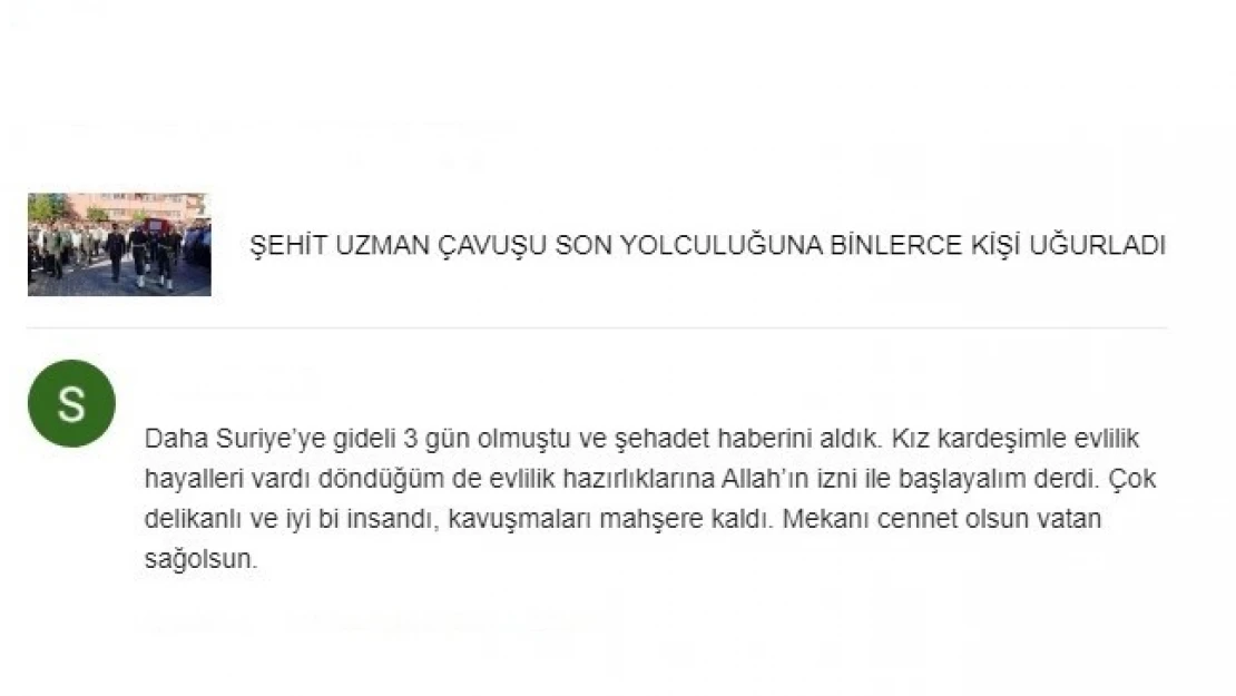 Hain saldırıda şehit olan askerimizle ilgili kahreden detay
