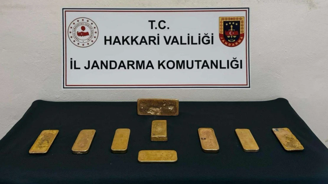 Hakkari'de piyasa değeri 37 milyon TL olan külçe altın ele geçirildi