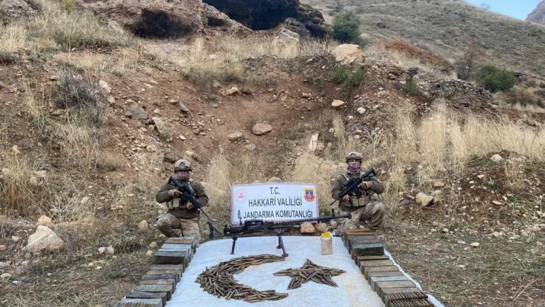 Hakkari'de PKK'ya ait mühimmat ele geçirildi