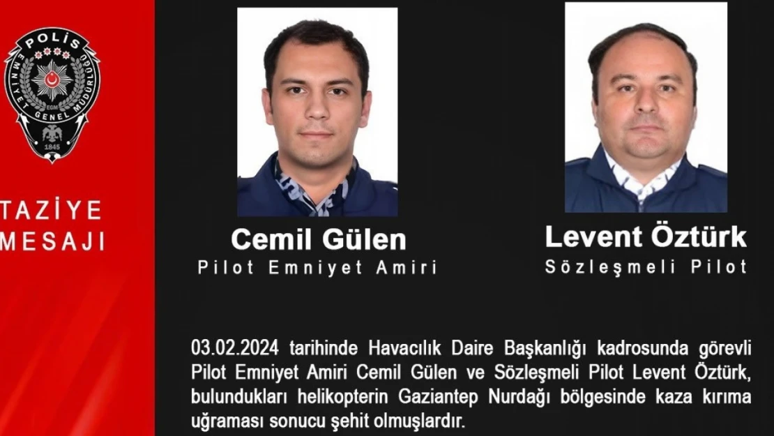 Helikopter kazasında şehit olan polislerin isimleri açıklandı