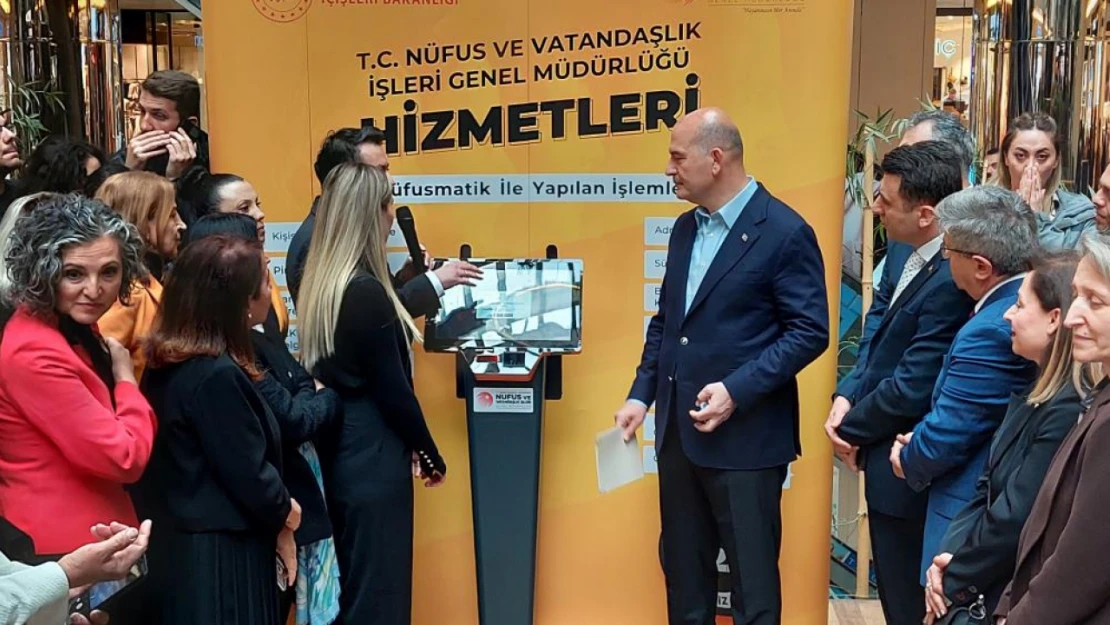 İçişleri Bakanı Soylu, nüfusmatik cihazını tanıttı