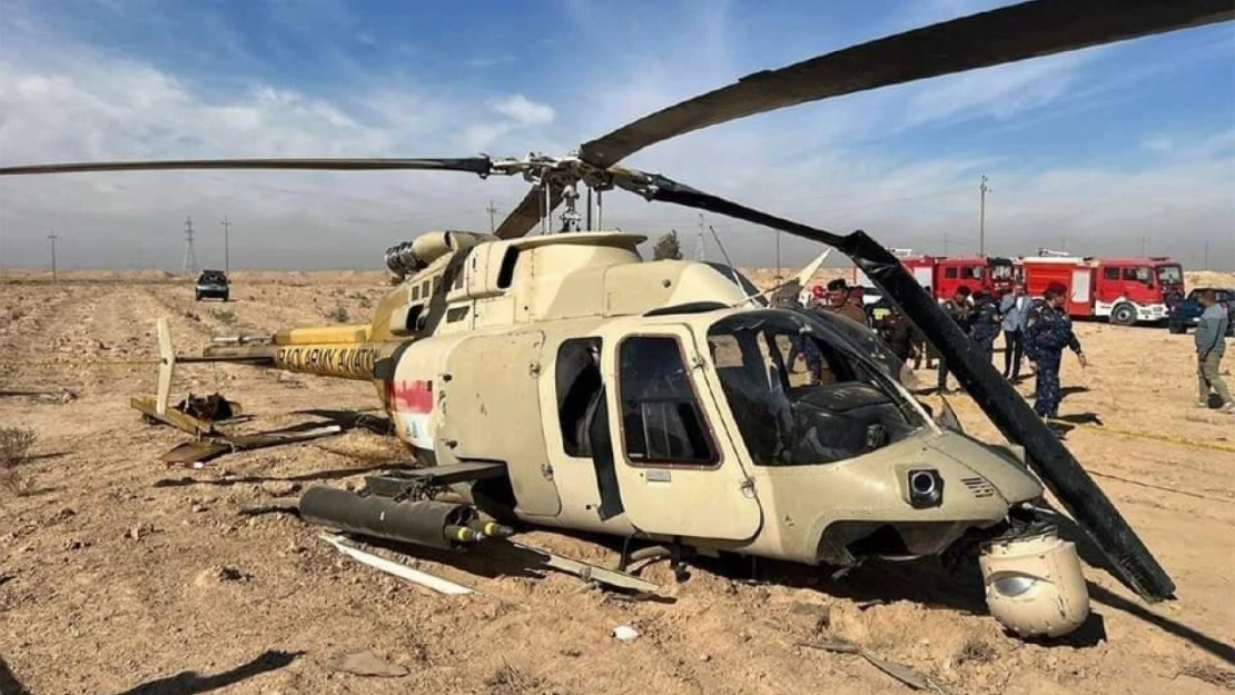 Irak'ta askeri helikopter düştü: 2 yaralı