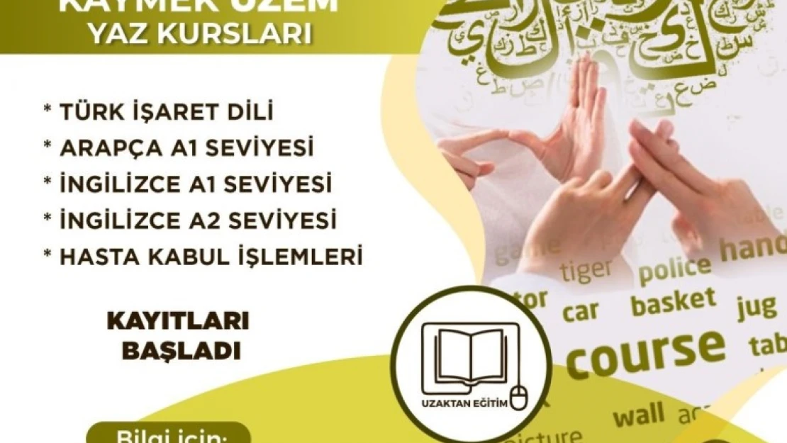 KAYMEK UZEM'in kurs kayıtları başladı