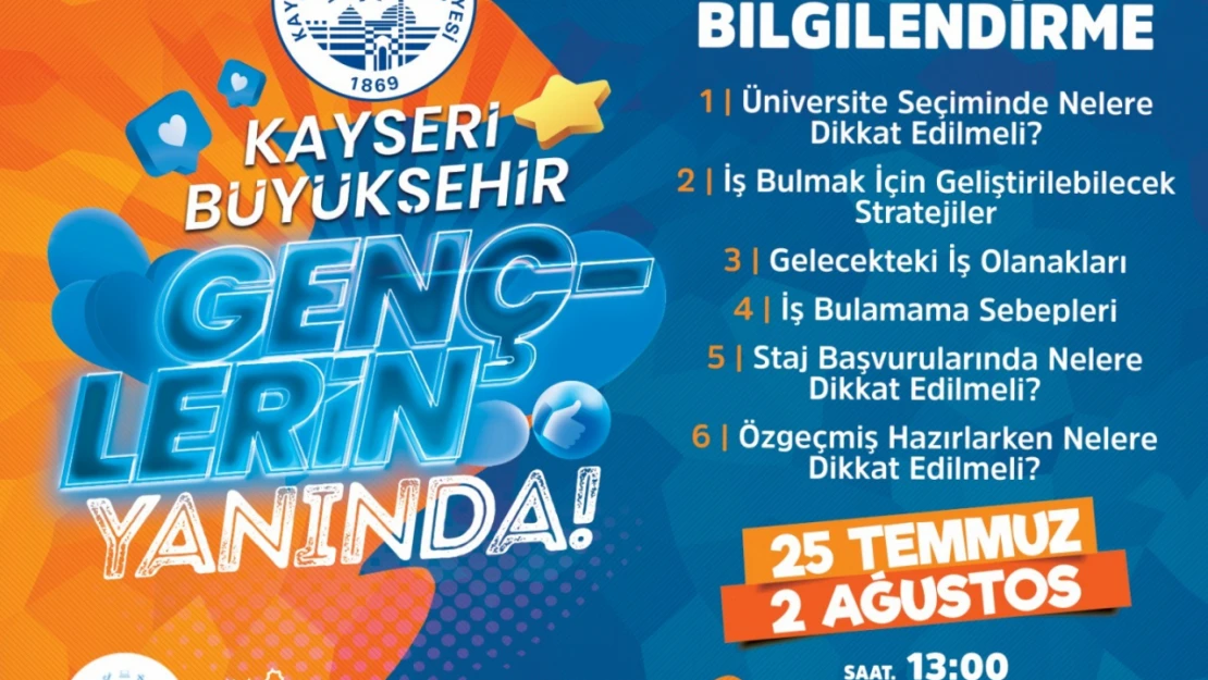 Kayseri Büyükşehir'den 'Büyükşehir Gençlerin Yanında' konferansı