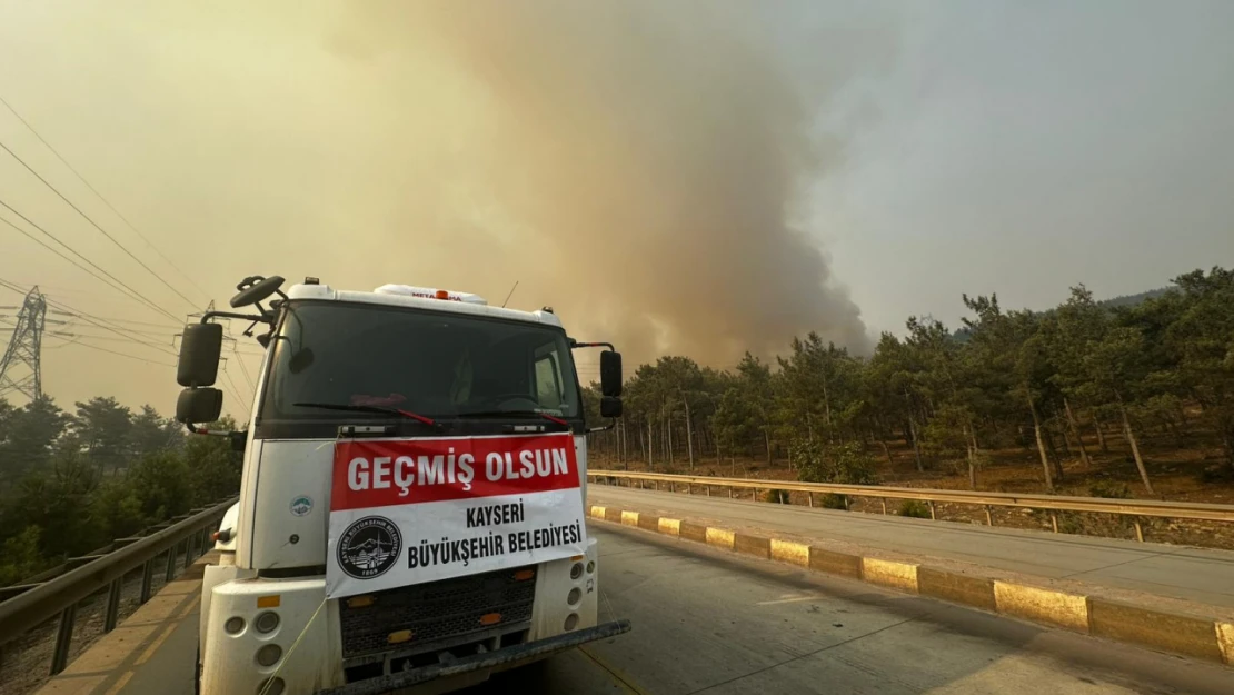 Kayseri Büyükşehir'den Mersin'de Yangın Söndürme Çalışmalarına Destek