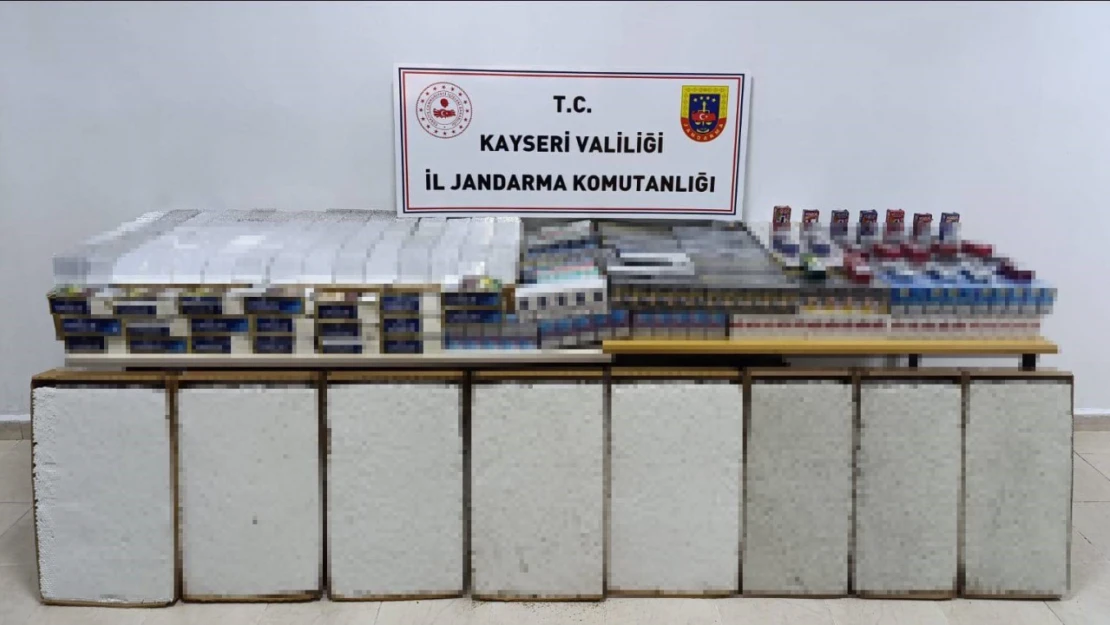 Kayseri'de 1 milyon 150 bin lira değerinde kaçak sigara ele geçirildi