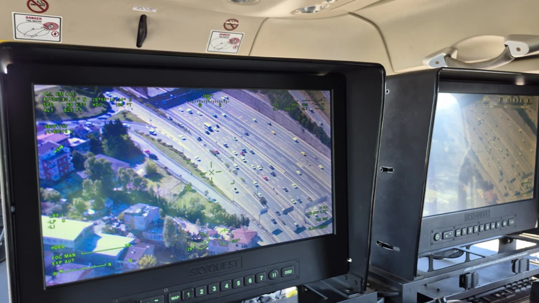 Kurban Bayramı öncesi helikopter destekli trafik denetimi
