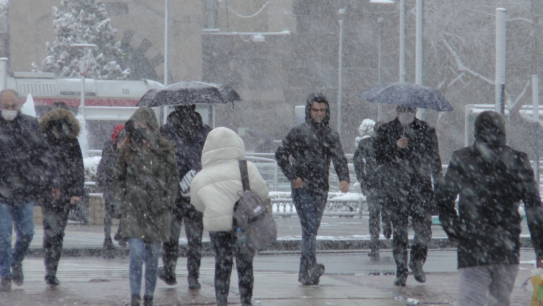 Mart karı Kayseri'yi beyaza bürüdü