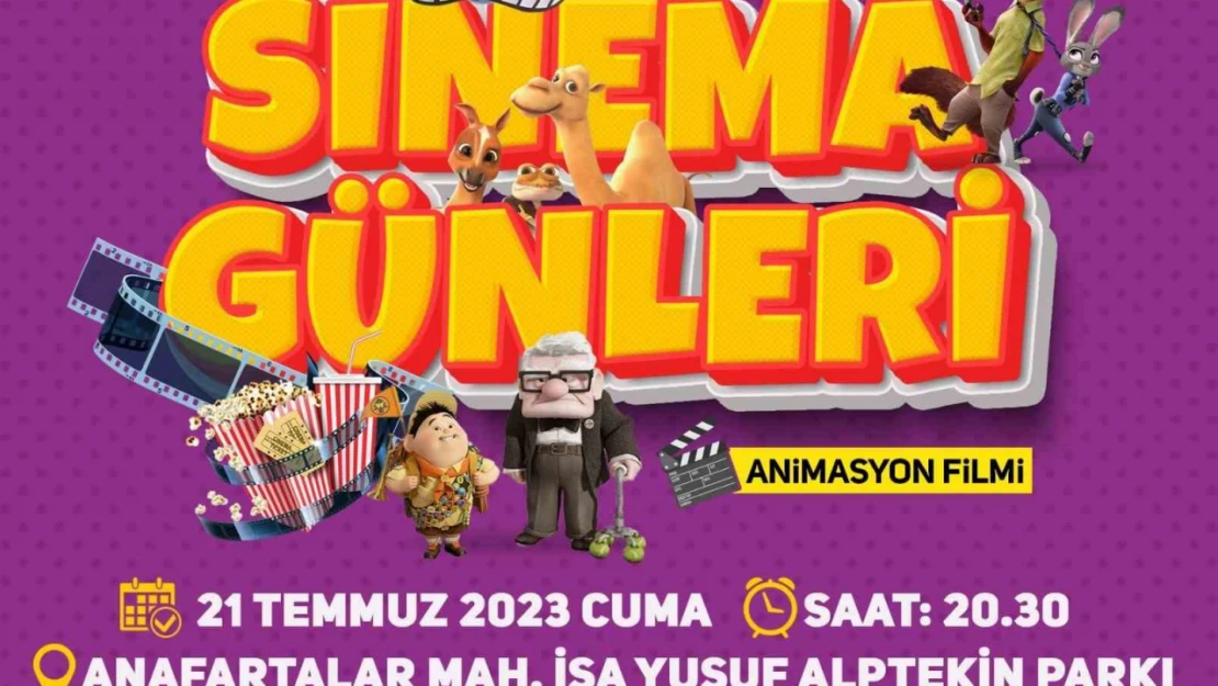 Melikgazi Açık Hava Sineması ile yaz akşamlarını keyfe dönüştürüyor