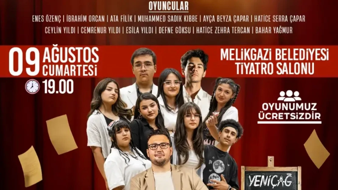 Melikgazi'de 'Perde Arkası' Tiyatro Oyunu Sahnelenecek
