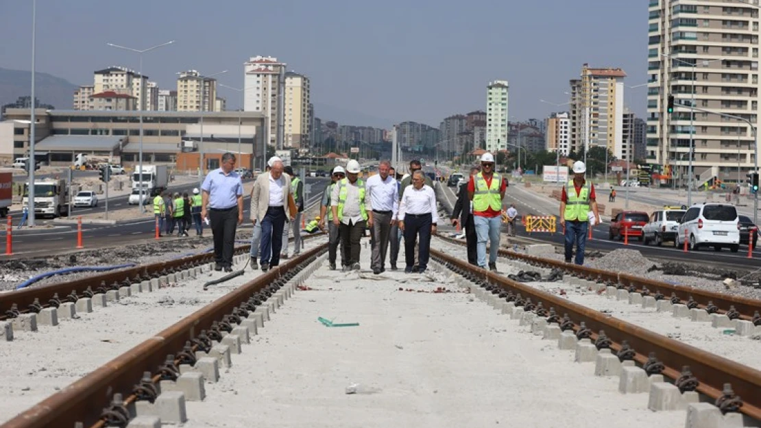 Memduh Büyükkılıç, Talas Raylı Sistem Hattı'nı denetledi