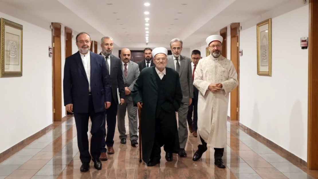 Mescid-i Aksa İmam Hatibi Sabri ve Mehmet Görmez'den Erbaş'a ziyaret