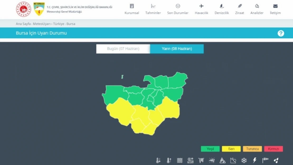 Meteorolojiden Bursa'da 6 ilçe için son dakika uyarısı