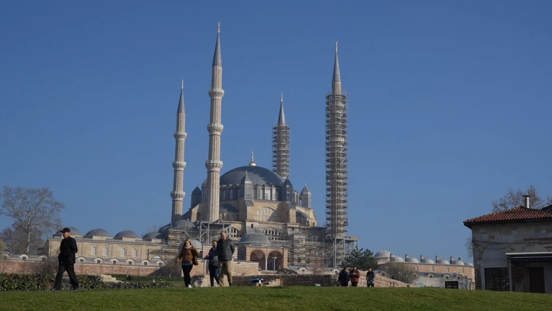 Mimar Sinan'ın ustalık eseri Selimiye'nin üç minaresinde çalışmalar tamamlandı