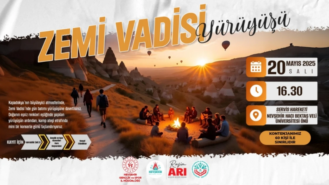 Zemi Vadisi'nde Yürüyüş Düzenlenecek