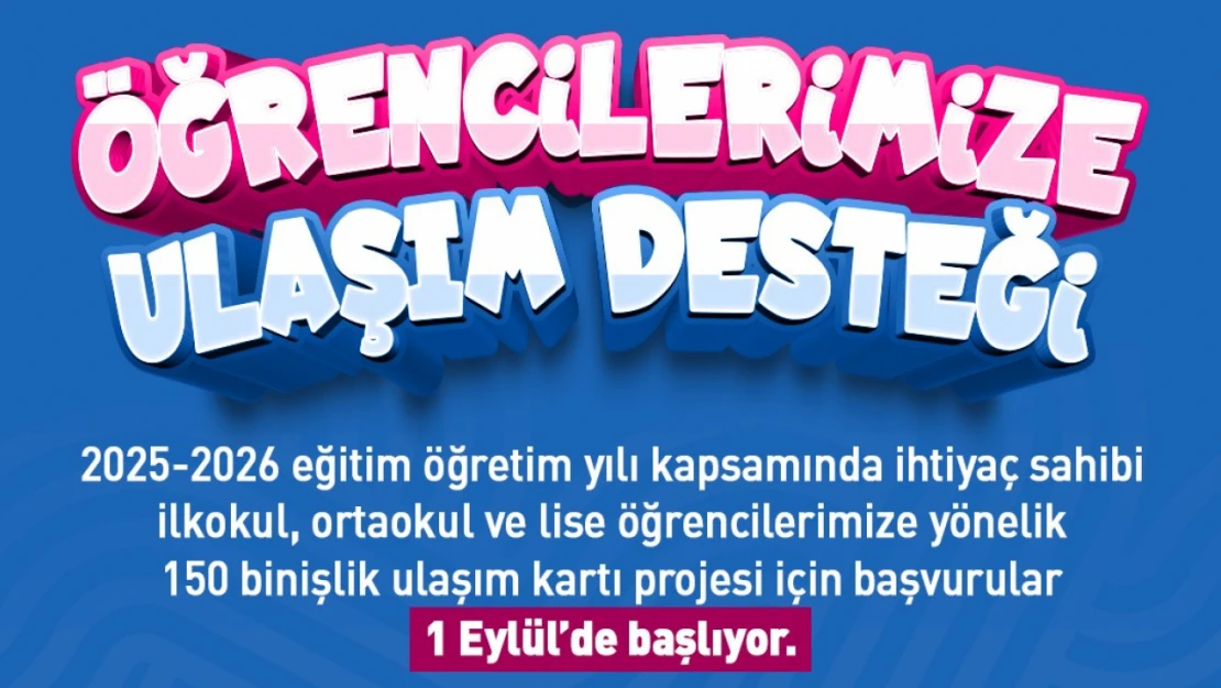 Öğrencilere Ulaşım Kartı Desteği