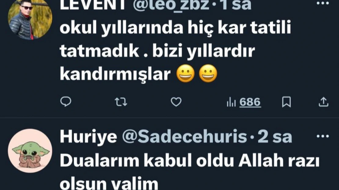 Okullar tatil edildi, öğrencilerden gelen mesajlar güldürdü