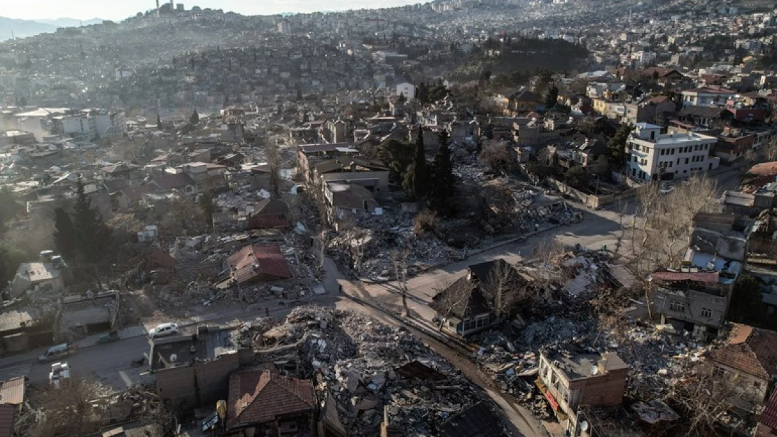 Sessizliğe bürünen Kahramanmaraş  havadan görüntülendi