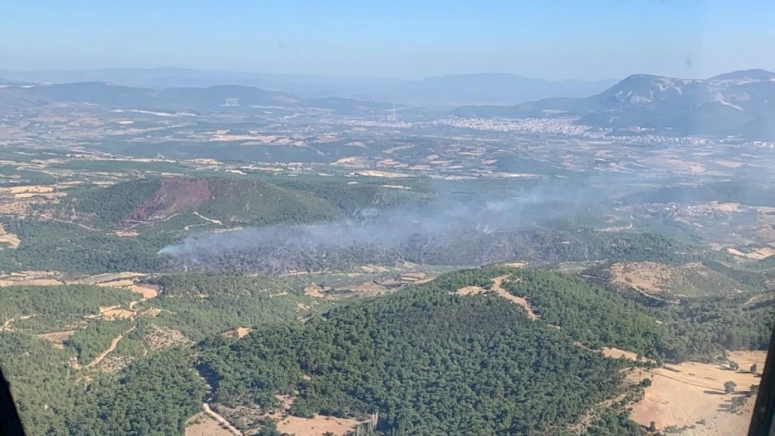 Soma'daki orman yangınını söndürme çalışmaları devam ediyor