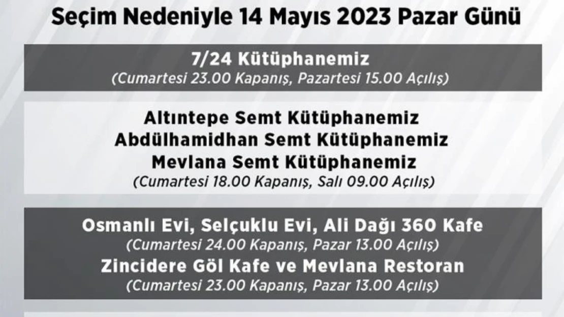 Talas Belediyesi'nin İşletmelerine Seçim Ayarı