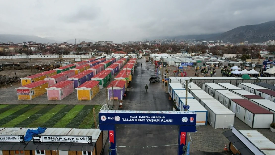 Talas Elbistan'a konteyner kent kurdu