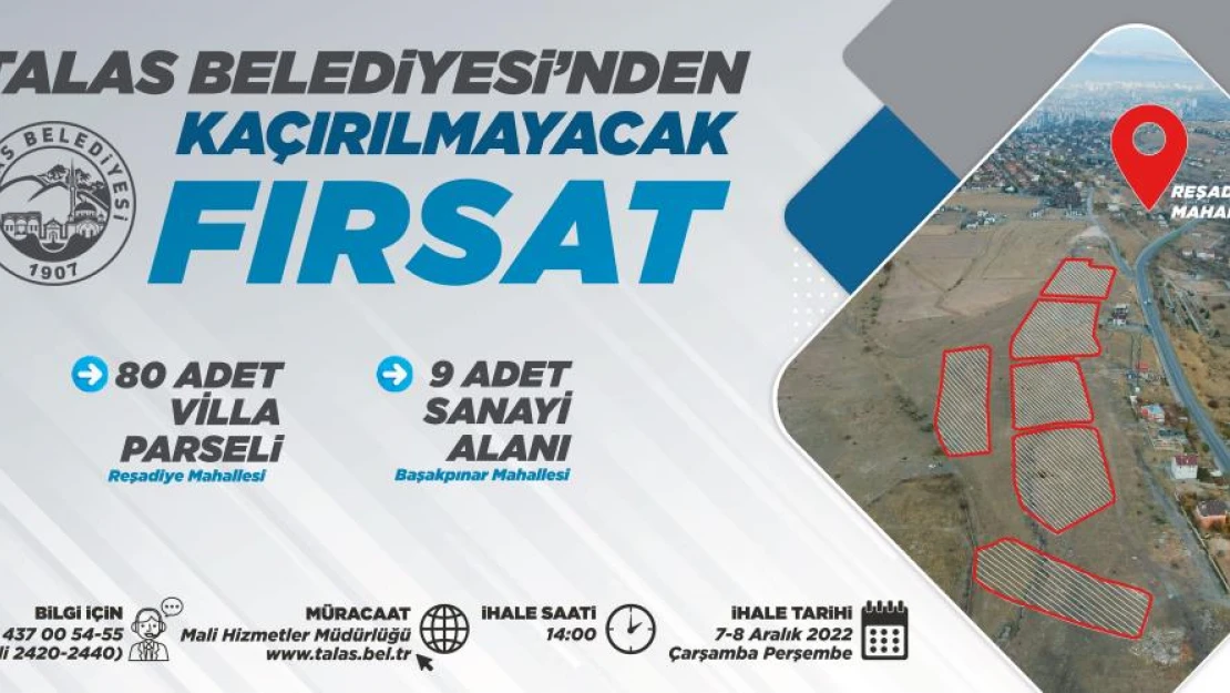 Talas'ta Kaçırılmayacak Yatırım Fırsatı