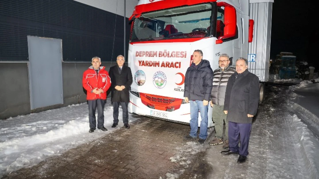 Talas'tan Deprem Bölgesine Gece Gündüz Yardım