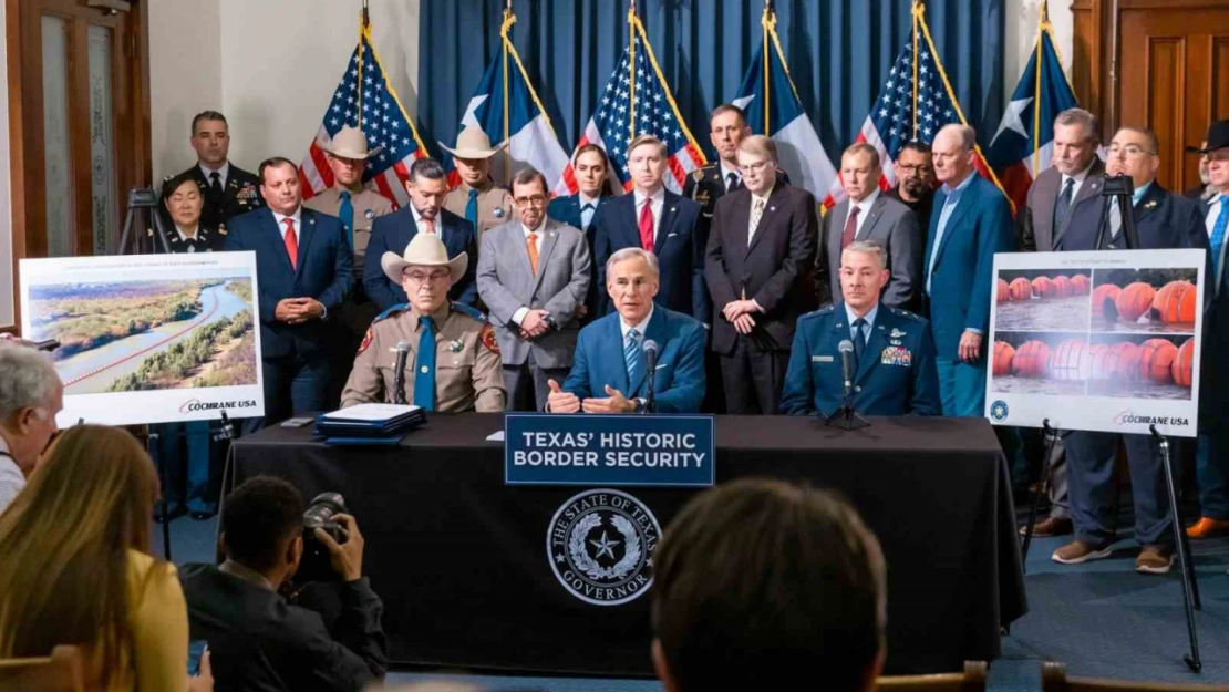 Texas, Meksika sınırına göçmenler ve kaçakçılar için yüzen bariyer koyacak