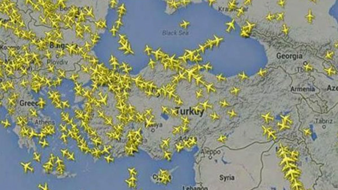 Türkiye semalarında her 15 saniyede bir uçak geçiyor